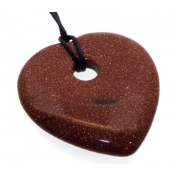 Goldstone Smooth Heart Pendant